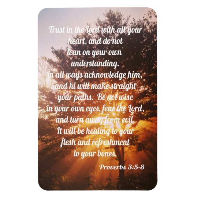 Proverbs 3:5-8 magnet (Vertical)