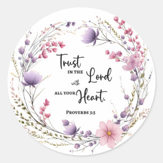 Proverbs 3:5 Bible Verse Sticker Envelope Seal