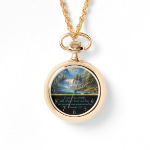 Proverbs 3:5 Christian Faith moutain lake  Watch