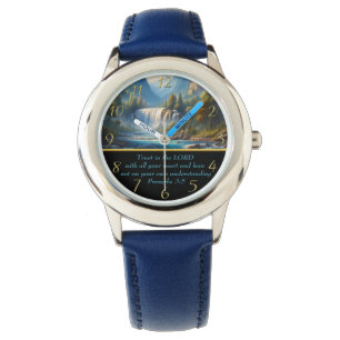 Proverbs 3:5 Christian Faith moutain lake Watch