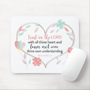 Proverbs 3:5 Mousepad - Trust In the Lord Heart