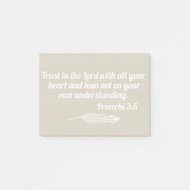 Proverbs 3:5 Post-it Notes (Front)