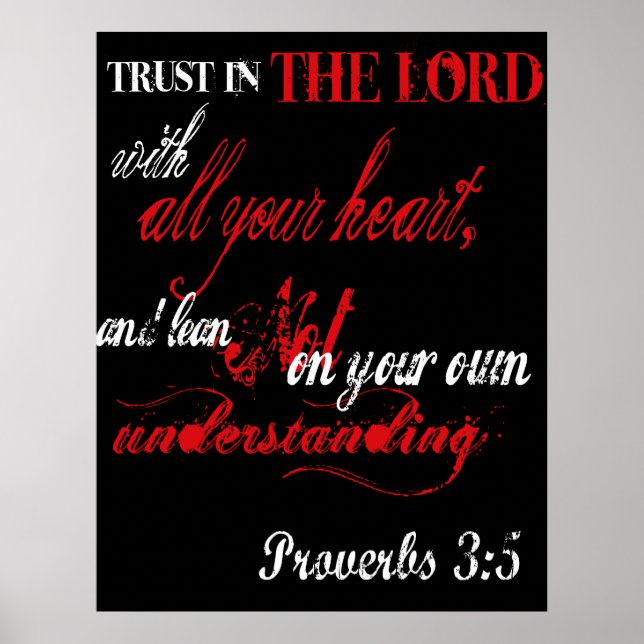 Proverbs 3:5 poster (Front)
