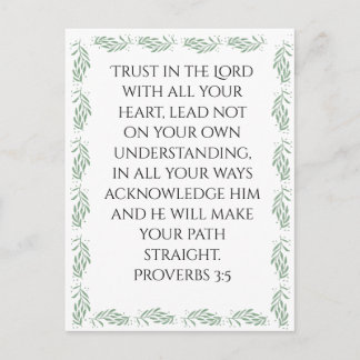 Proverbs 3:5 Poster Postcard