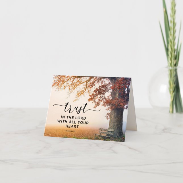 Proverbs 3:5 Trust in the Lord with all your Heart Card (Front)