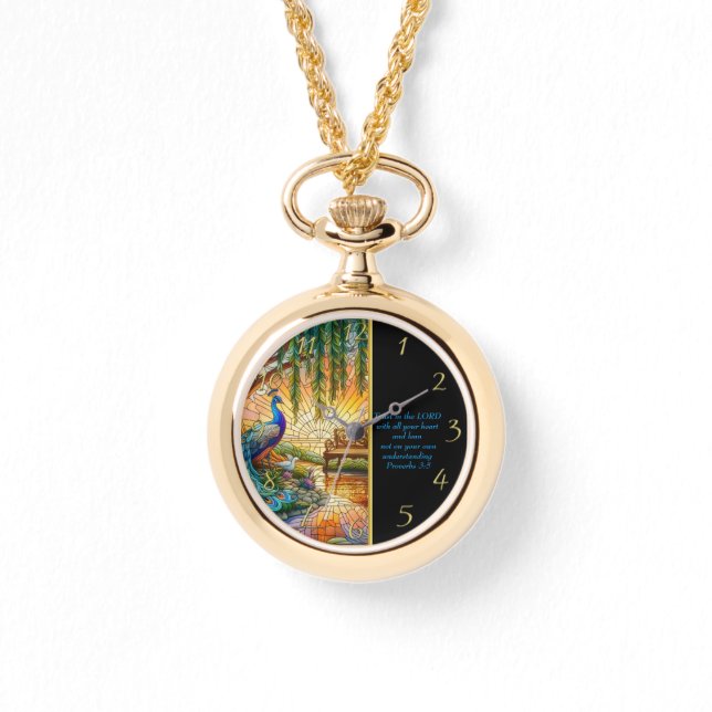 Proverbs 3:5 White Church  Watch (Front)