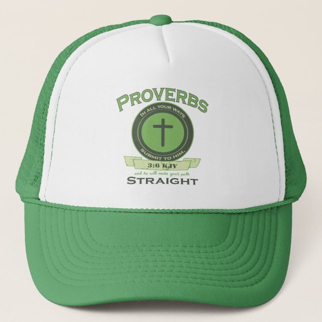 Proverbs 3:6 Spiritual Inspiration Path Scripture  Trucker Hat (Front)