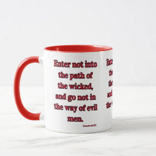 Proverbs 4:14 KJV Bible Verse Two-Tone Mug