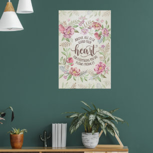 Proverbs 4:23 - Guard Your Heart Poster