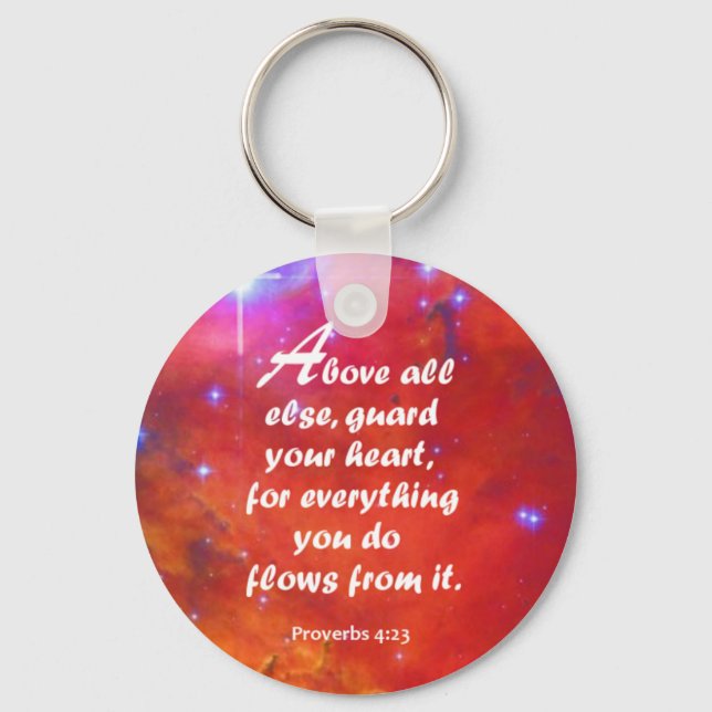Proverbs 4:23 key ring (Front)