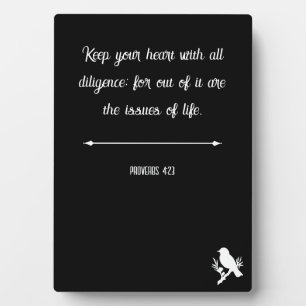 Proverbs 4:23 plaque