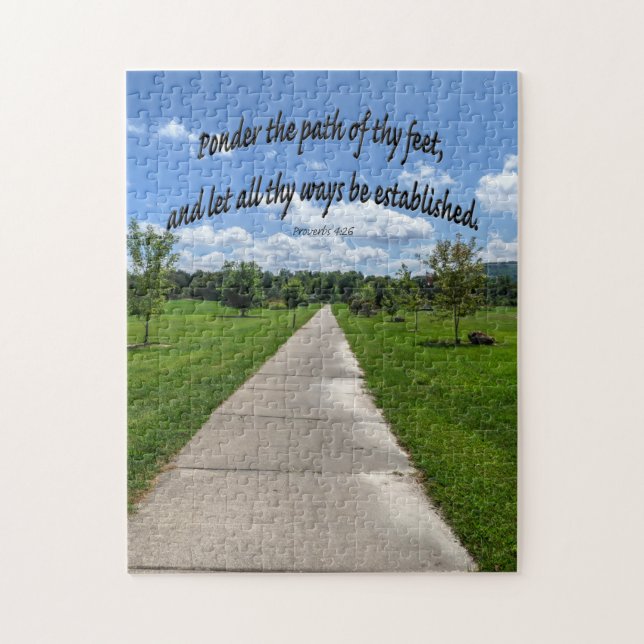 Proverbs 4:26 jigsaw puzzle (Vertical)