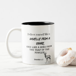 Proverbs 6 : 5 Two-Tone coffee mug