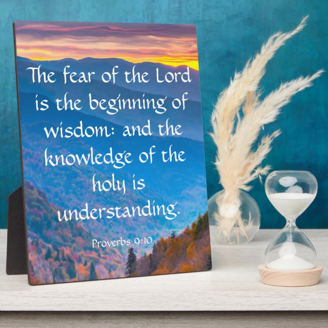 Proverbs 9:10    plaque (Side)