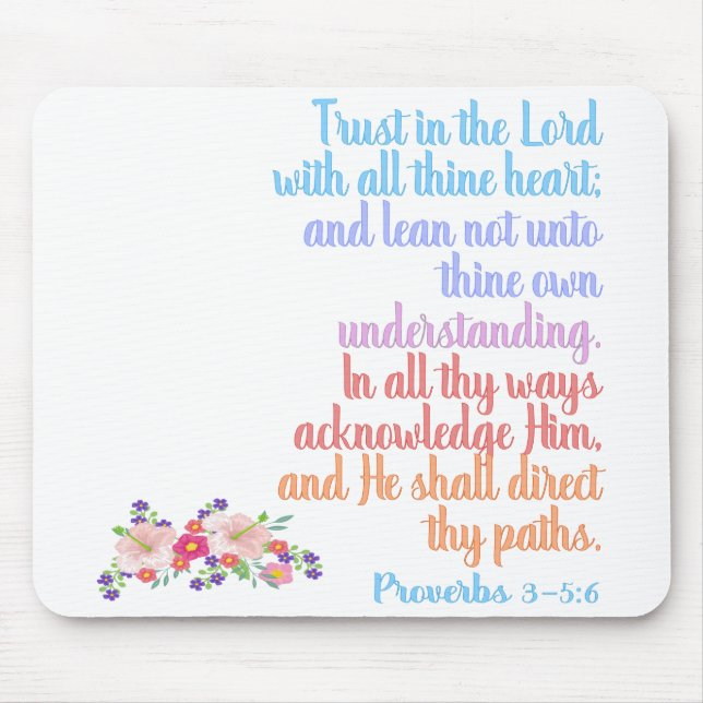 Proverbs Bible Verse Mouse Pad (Front)