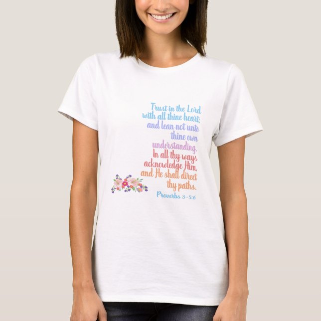 Proverbs Bible Verse T-Shirt (Front)