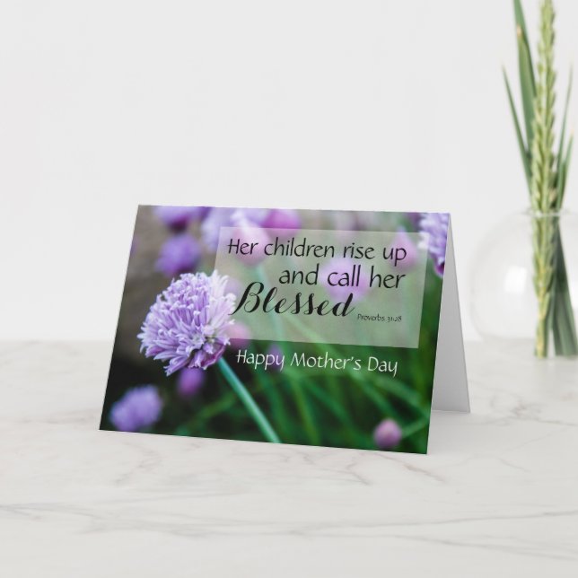 Proverbs Bible Verses Mothers Day Card (Front)