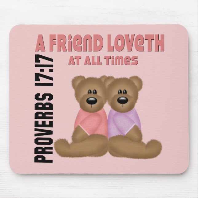 Proverbs Friend Mouse Pad (Front)
