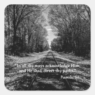 Proverbs King James Bible Verse Square Sticker