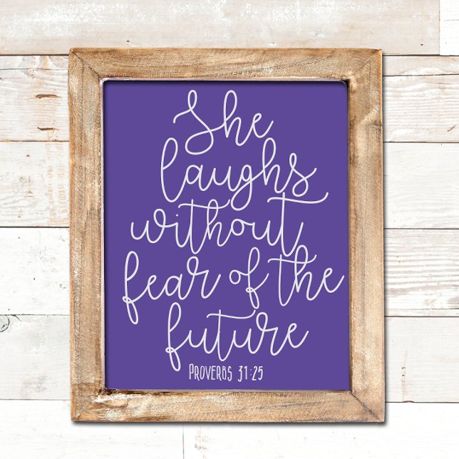 Proverbs, She laughs without fear, Bible Verse Poster (Creator Uploaded)