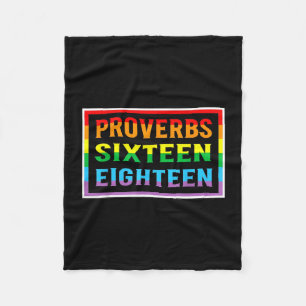 Proverbs sixteen eighteen bible verse typography  fleece blanket