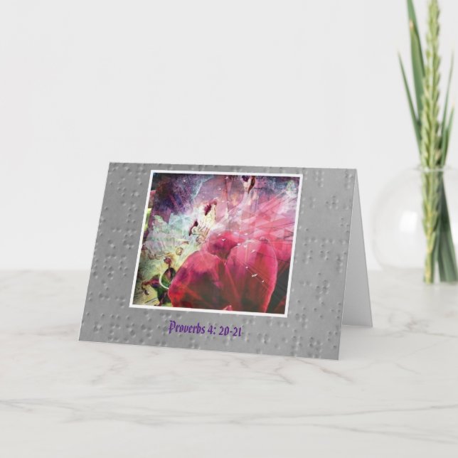 Proverbs with Braille Card (Front)