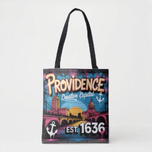 Providence Graffiti Mural  Street Art Design  Tote Bag