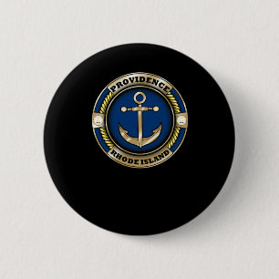 Providence Rhode Island Anchor Emblem Sticker 6 Cm Round Badge