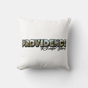 Providence Rhode Island Big Letter T-Shirt Cushion
