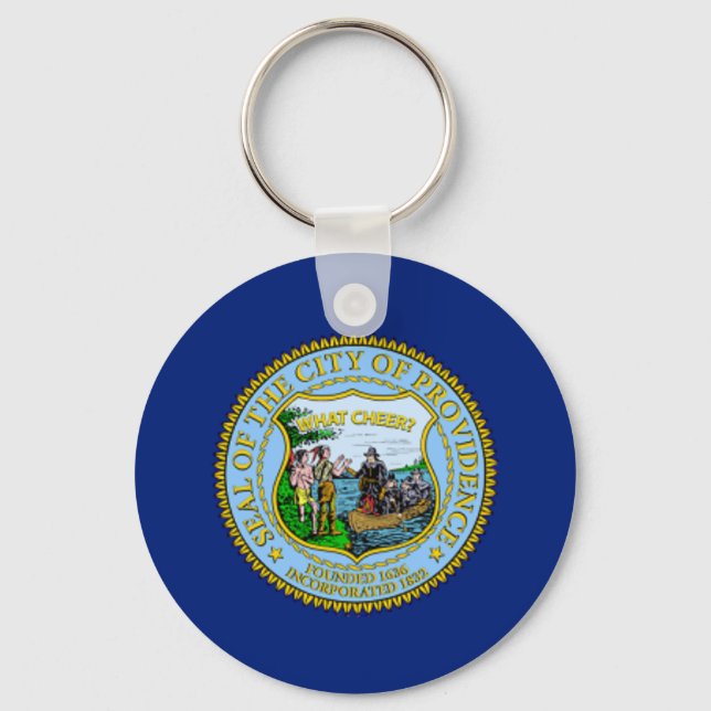 Providence (Rhode Island) City flag Keychain (Front)