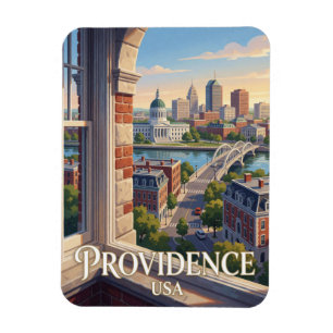 Providence Rhode Island Historic Travel Magnet