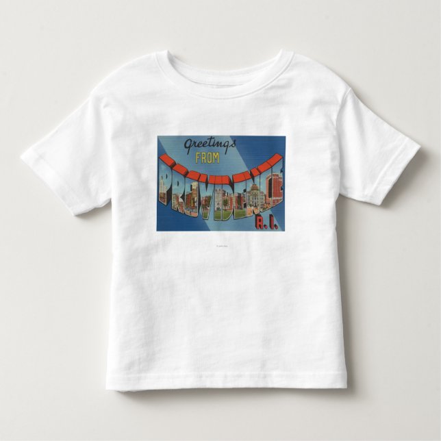 Providence, Rhode Island - Large Letter Scenes Toddler T-Shirt (Front)