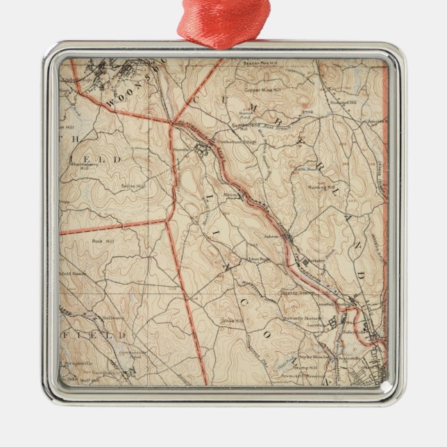 Providence, Rhode Island Metal Tree Decoration (Front)