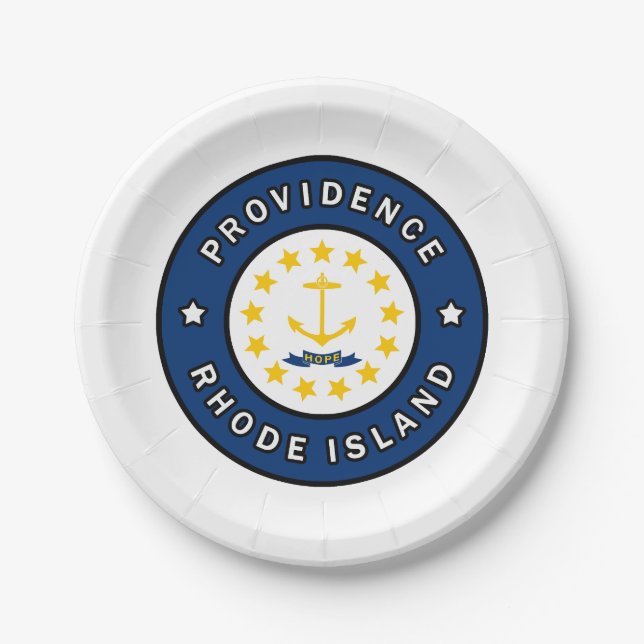 Providence Rhode Island Paper Plate (Front)