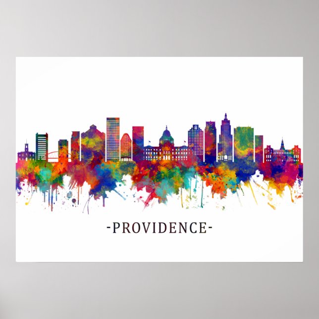 Providence Rhode Island Skyline Poster (Front)