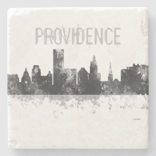 PROVIDENCE, RHODE ISLAND SKYLINE STONE COASTER