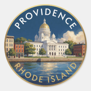 Providence Rhode Island State House 🌴 Classic Round Sticker
