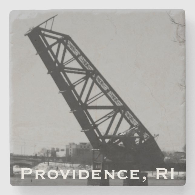 Providence, RI 'Stuck-Up Bridge' Stone Coaster (Front)