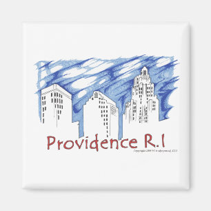 Providence with Blue Skyline Magnet