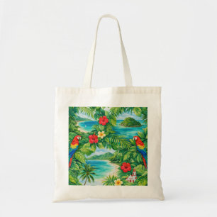 Providencia Island Colombia Tropical Parrot Tote Bag