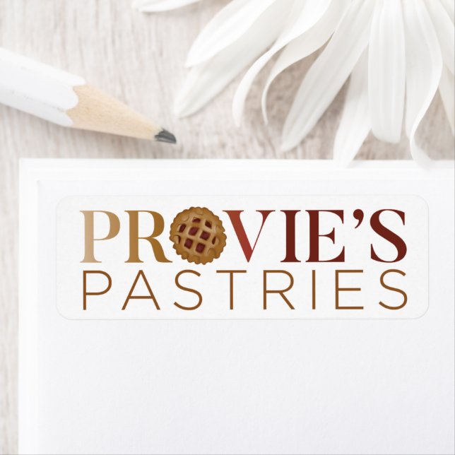 Provie's Pastries Logo Return Address Label (Insitu)