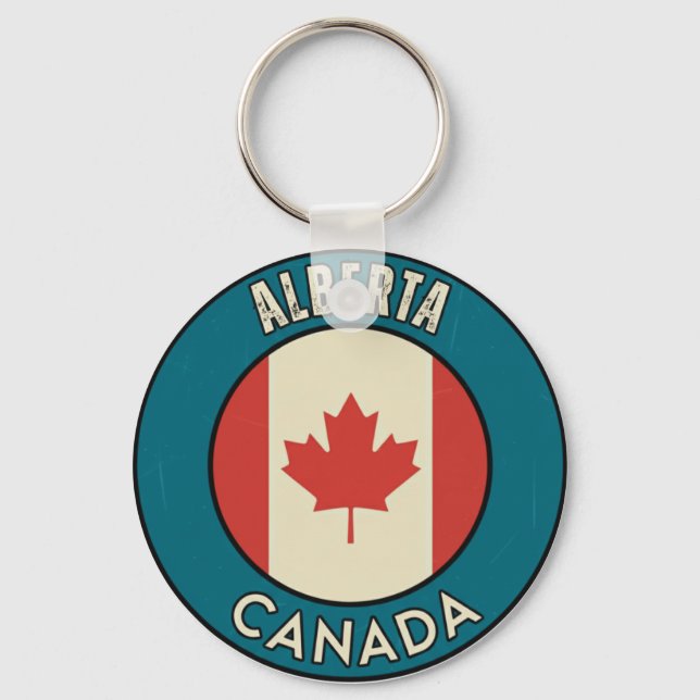 Province of Alberta Canada Key Ring (Front)