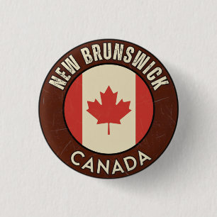 Province of New Brunswick Canada 3 Cm Round Badge