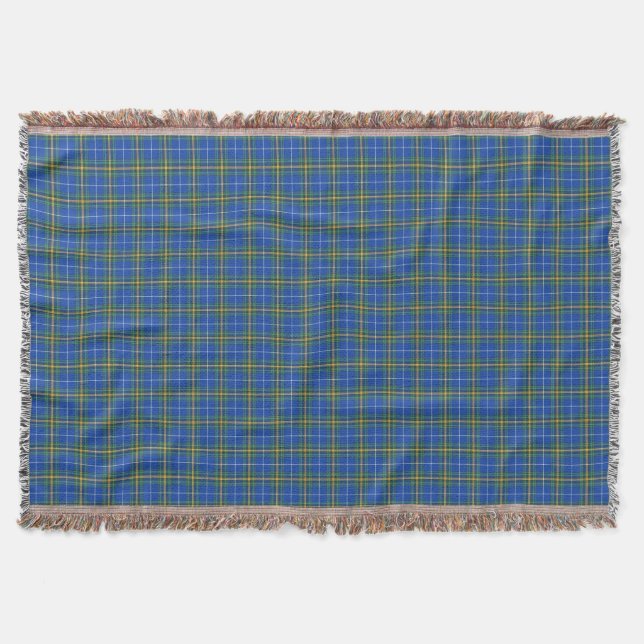 Province of Nova Scotia Canada Tartan Pattern Throw Blanket (Front)