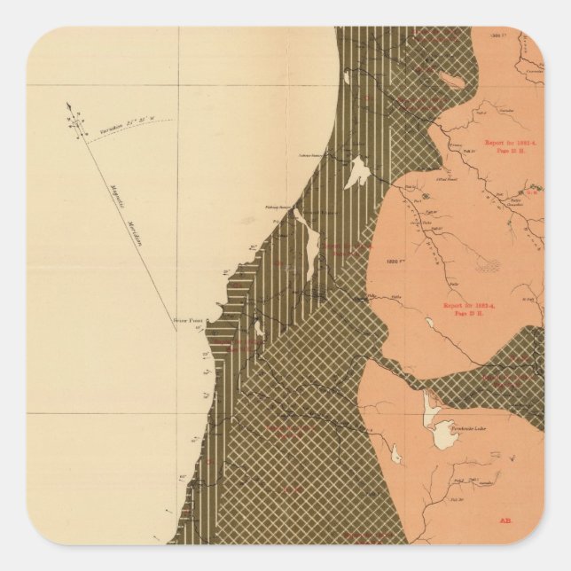 Province of Nova Scotia Island of Cape Breton 12 Square Sticker (Front)