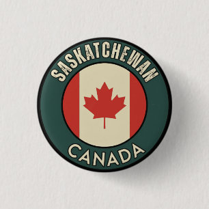 Province of Saskatchewan Canada 3 Cm Round Badge