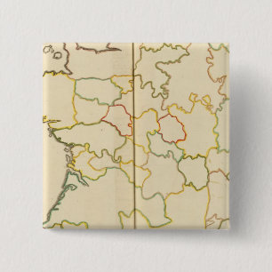 Provinces, France Outline 15 Cm Square Badge