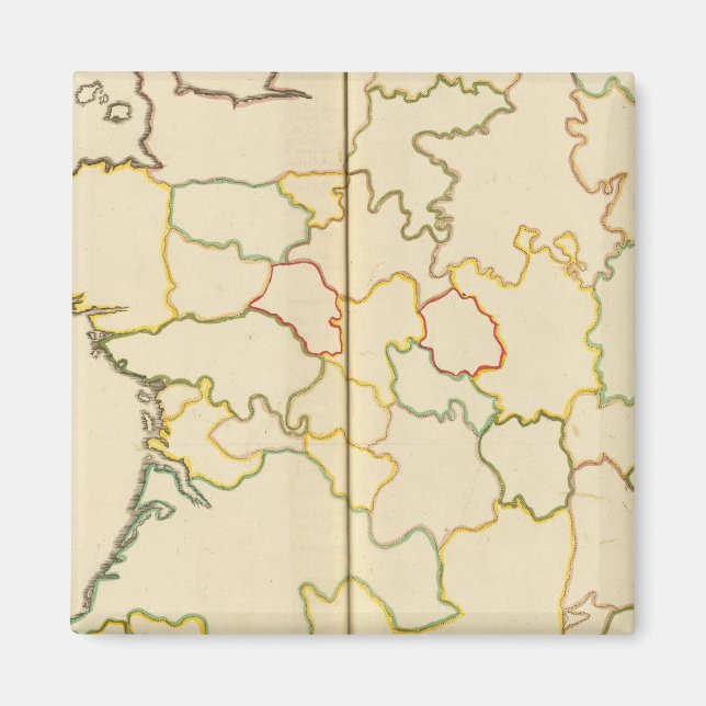 Provinces, France Outline Magnet (Front)