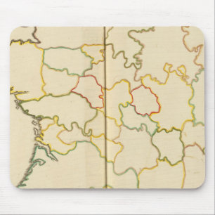 Provinces, France Outline Mouse Pad