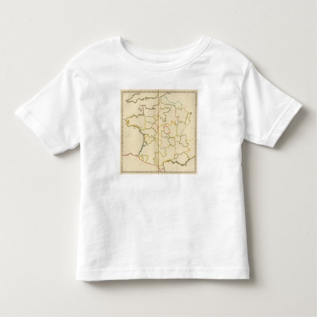 Provinces, France Outline Toddler T-Shirt (Front)